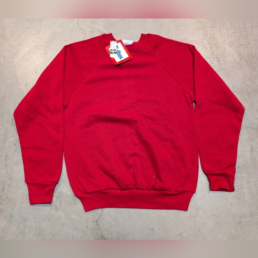 VTG 80s-90s Deadstock Tultex Sweatshirt Mens M Red Blank